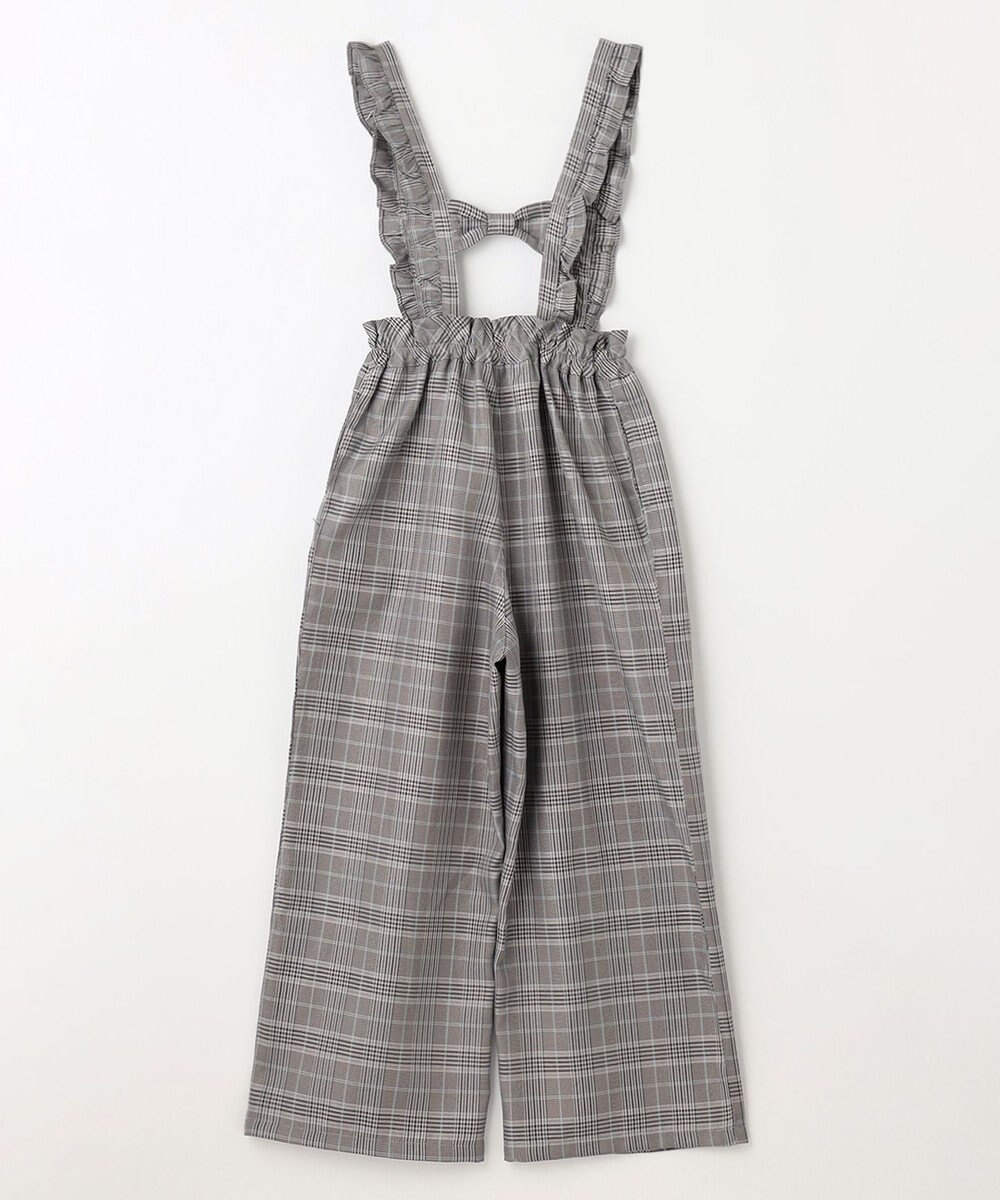 ANY KIDS フリル チェック サロペット 