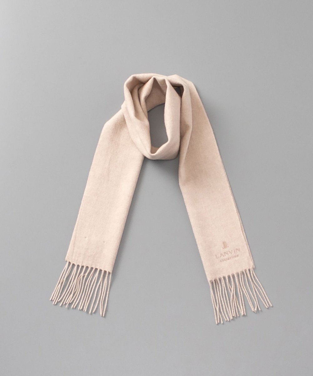 AURORA LANVIN COLLECTION ランバン コレクション カシミヤ  無地プチマフラー　　（幅20cm) 