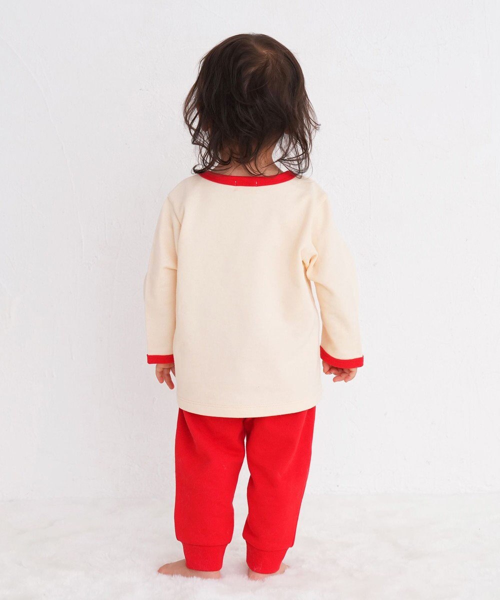 MIKI HOUSE HOT BISCUITS 【80-120cm】 カップケーキ柄 ミニ裏毛 ルームウェア上下セット 