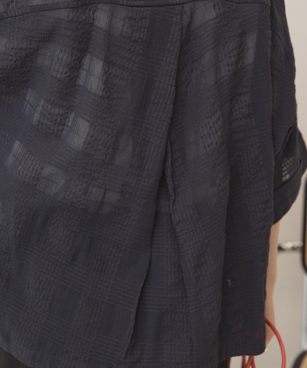 AMERICAN HOLIC シアーチェックショート丈シャツ 