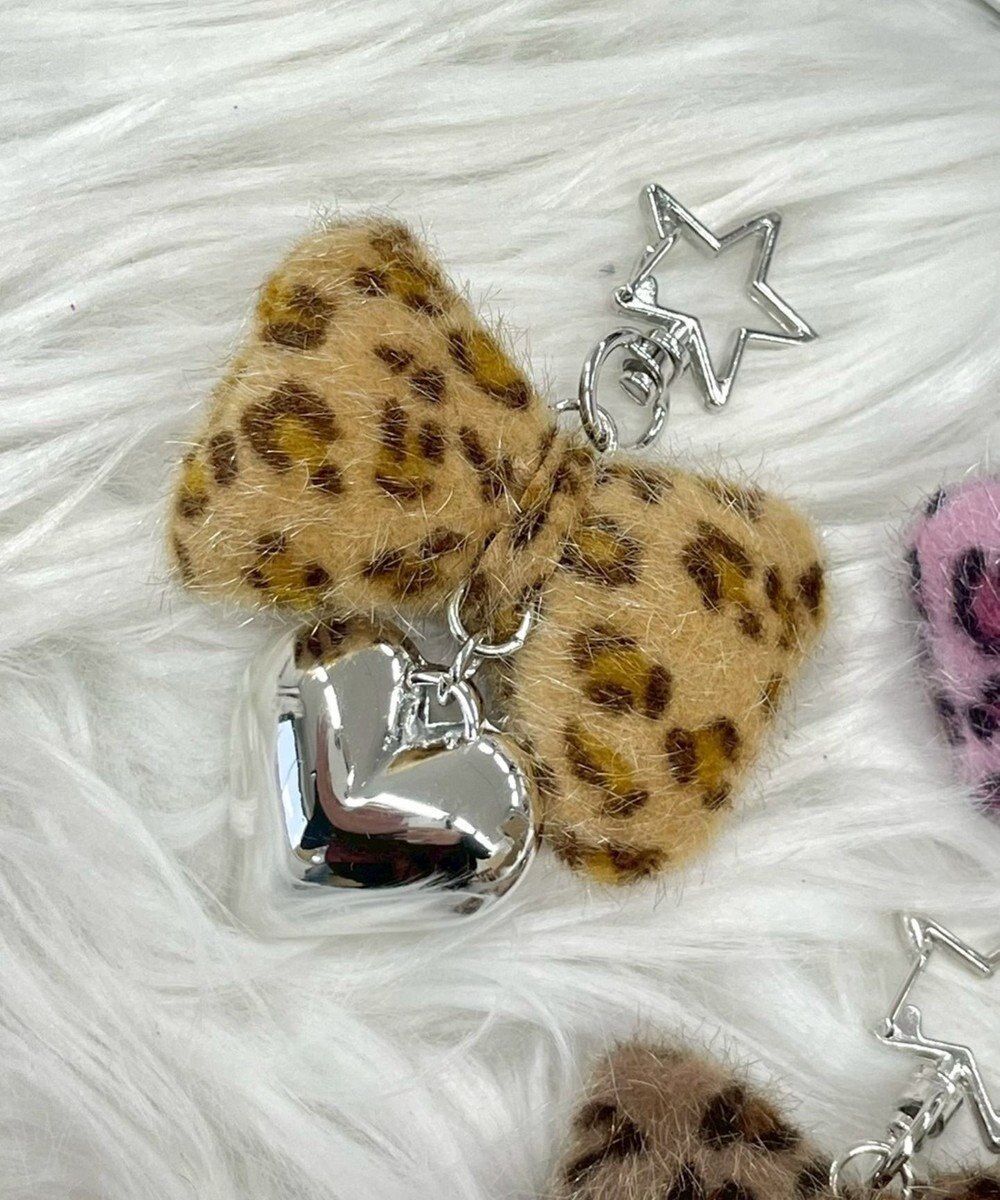 WEGO レオパードリボンキーホルダー 