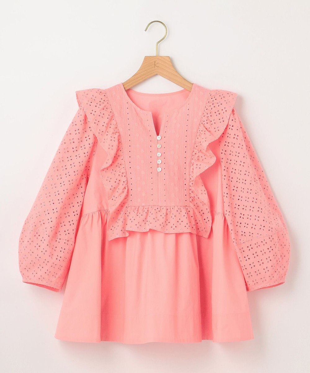 組曲 【WEB限定色あり】レースコンビシャーティング ブラウス 