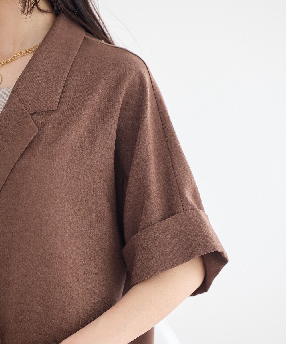 earth music&ecology 【セットアップ対応】リネンライクダブルジャケット 