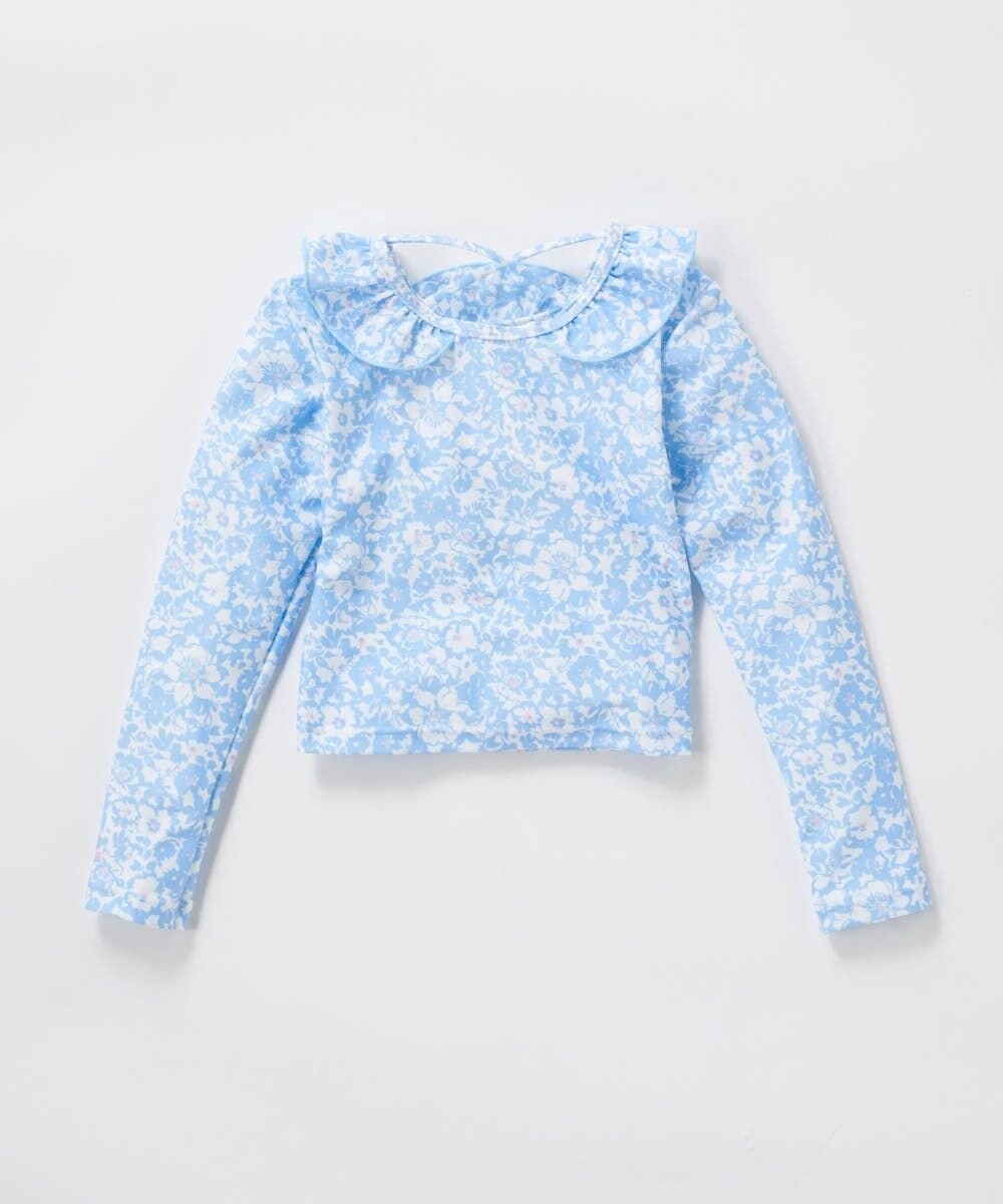 OP／FILA 【marie claire ENFANTS】フリル襟付き長袖ラッシュガード型水着 