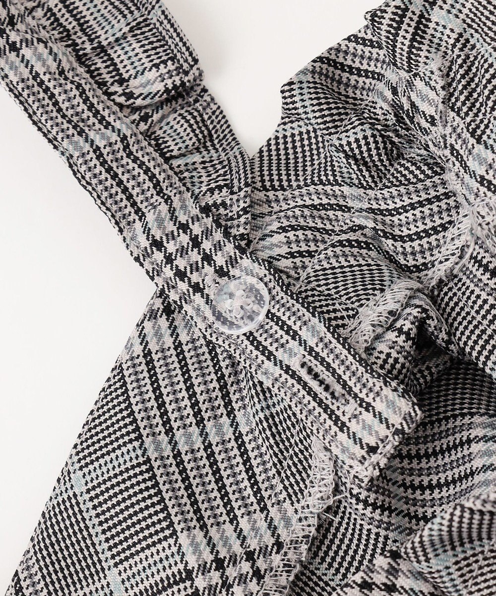 ANY KIDS フリル チェック サロペット 