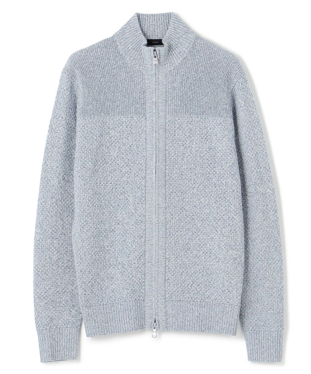 JOSEPH HOMME シルクバルキーハニカム　ジップアップニット 