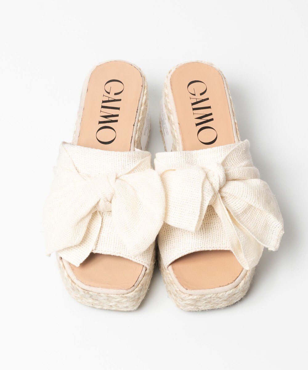 gaimo 【GAIMO/ガイモ】リネンリボン付きジュート厚底サンダル/CELIA-RS 