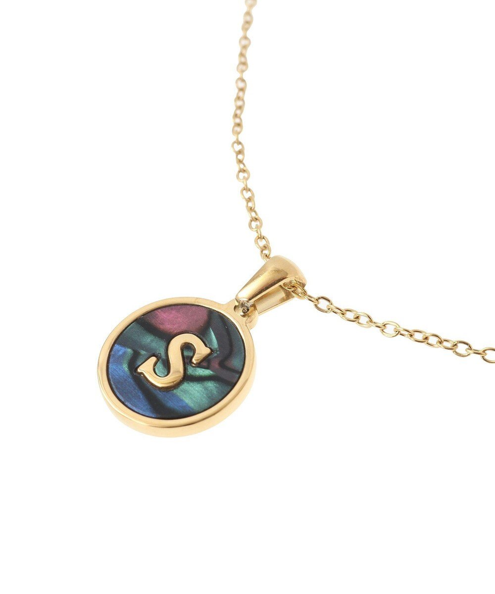 AMERICAN HOLIC ステンレスラウンドイニシャルネックレス 