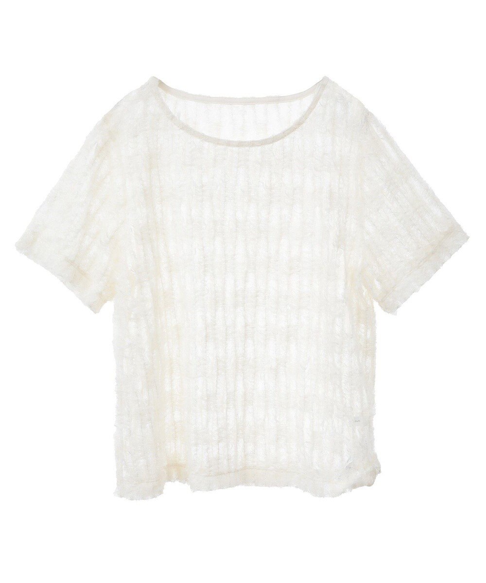 AMERICAN HOLIC チュールフリンジシアーＴシャツ 