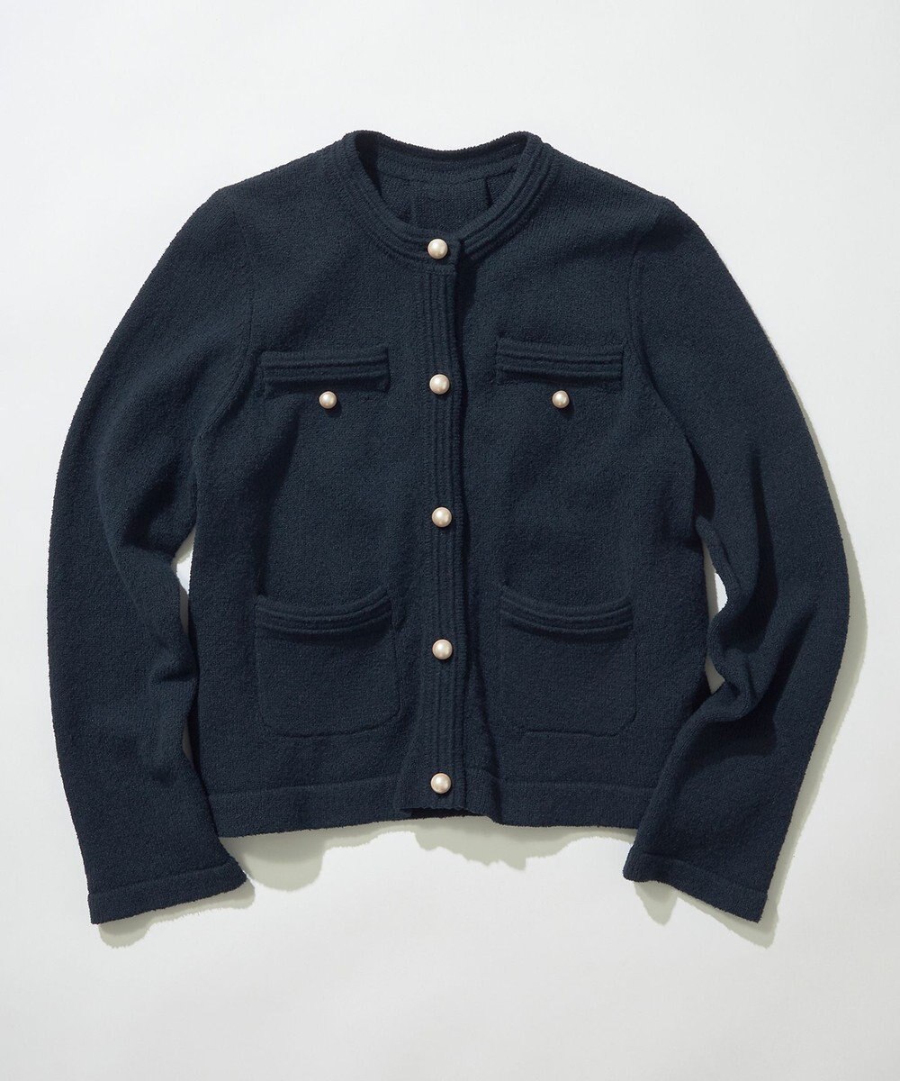 組曲 ミニブークレーツイードニットジャケット 