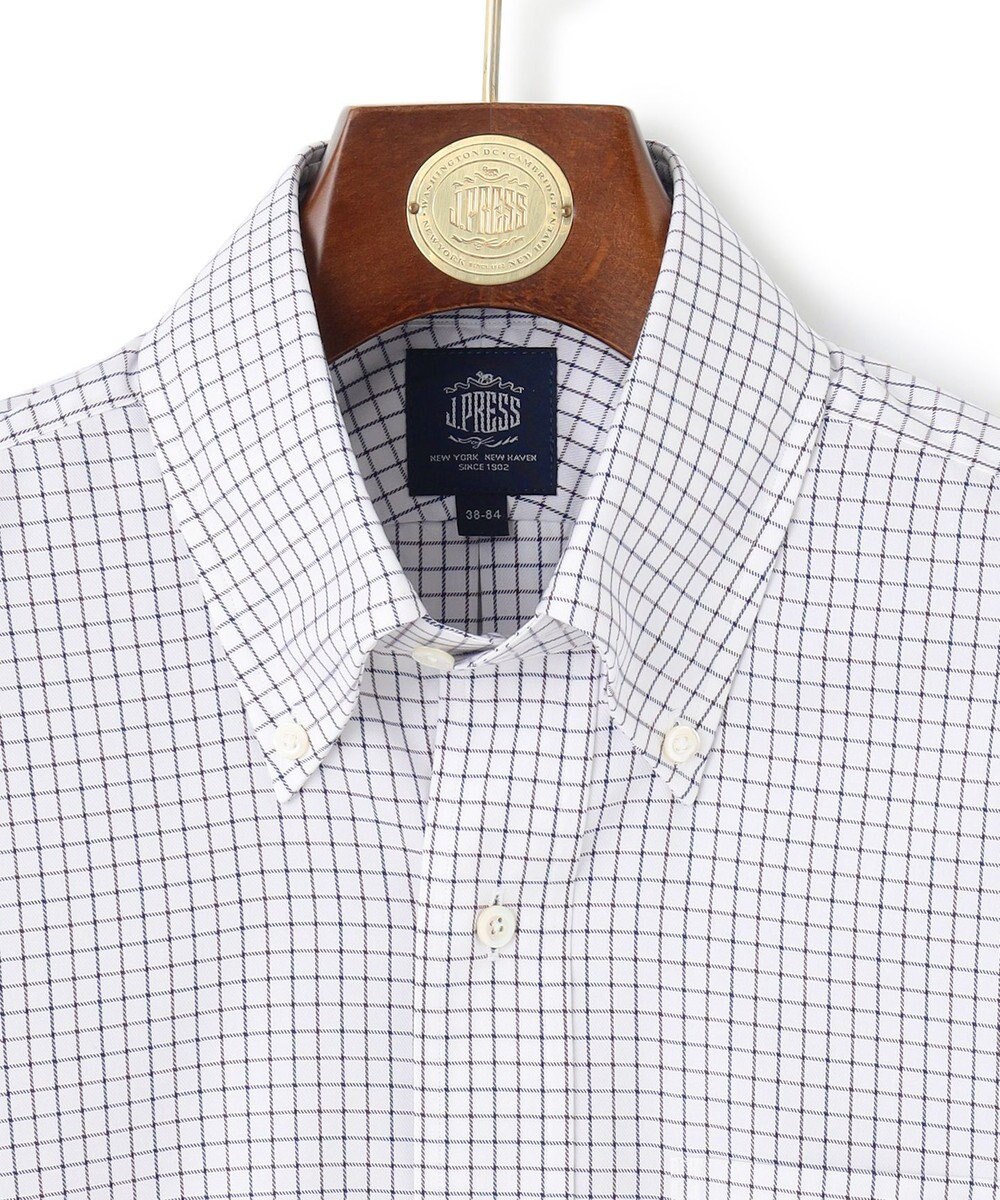 J.PRESS MEN 【KING SIZE】【PREMIUM PLEATS / 形態安定】スーピマコットンタッタソールチェック シャツ/B.D. 