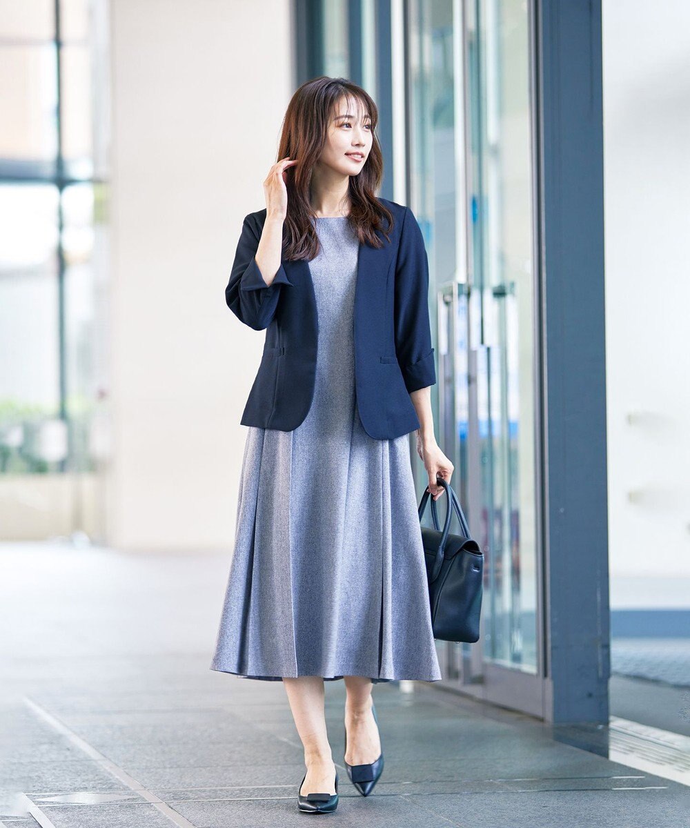 Tiaclasse L 【ダブルクロス・洗える】テーラードジャケット 