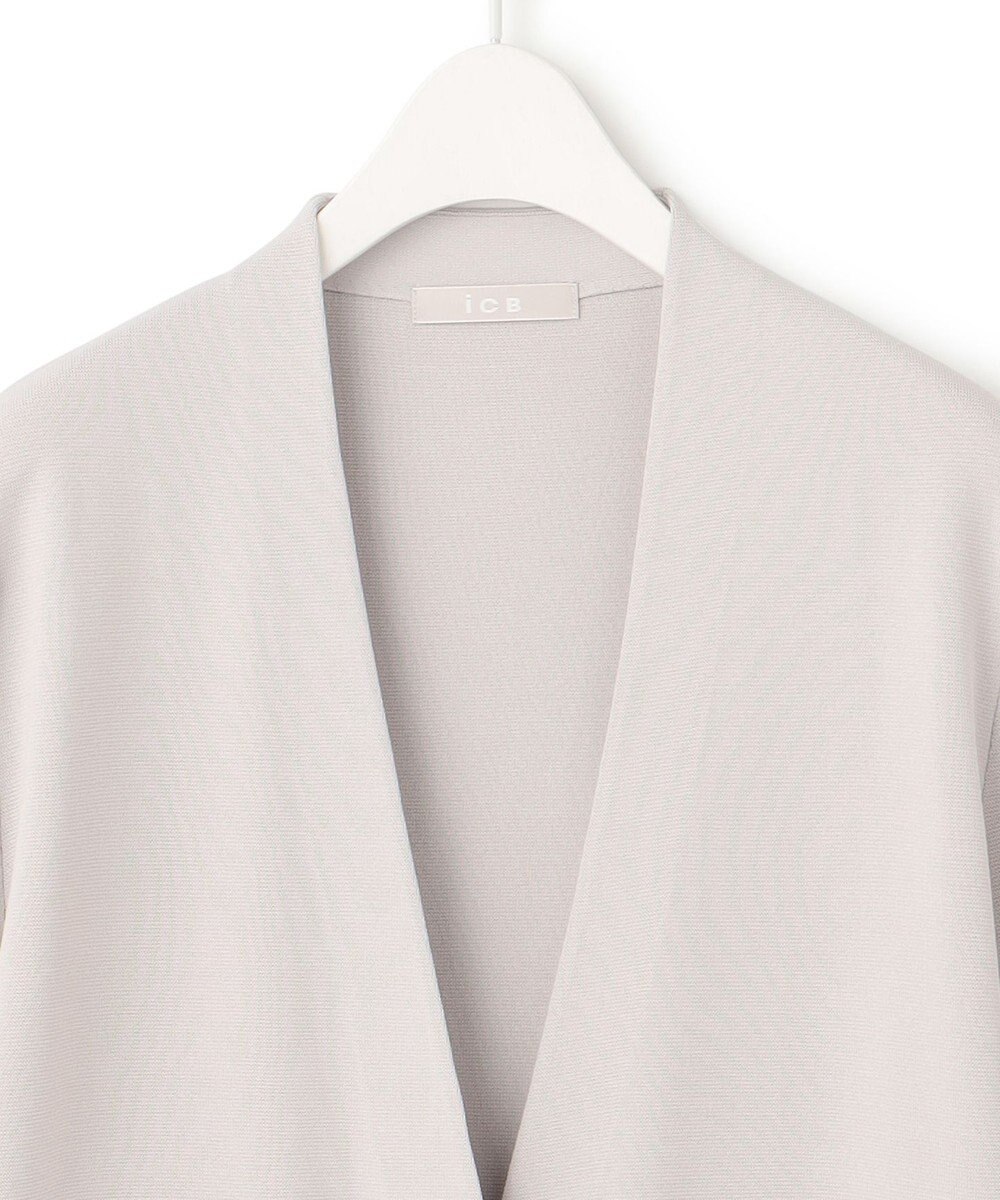 ICB 【洗える】ハイゲージスムース ニットジャケット 