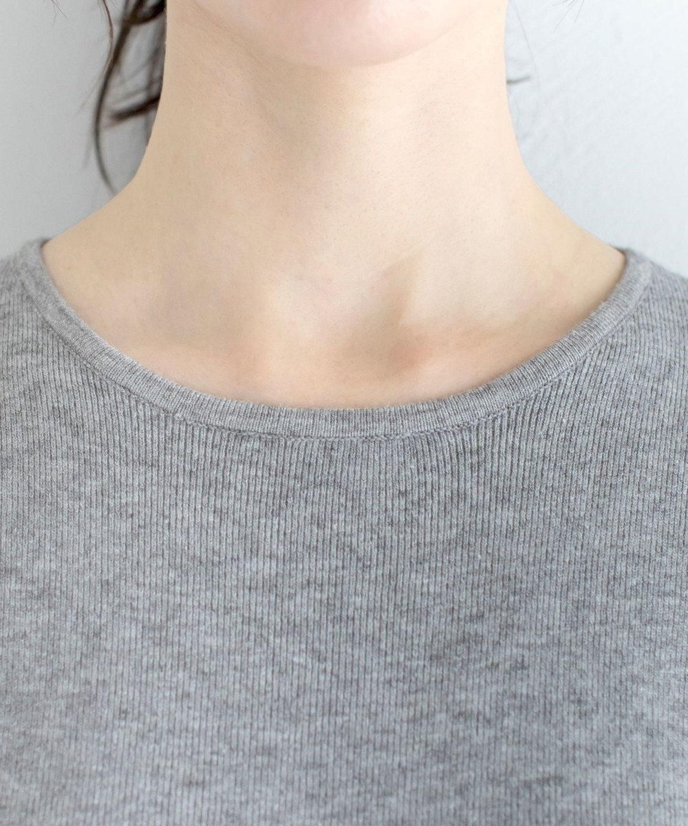 Tiaclasse L 【洗える】大人華やぐ2段ティアードニットチュニック 