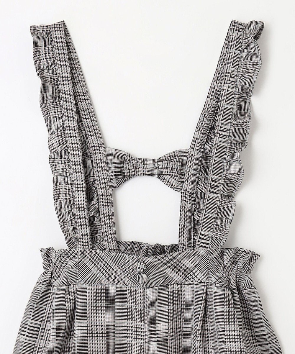 ANY KIDS フリル チェック サロペット 