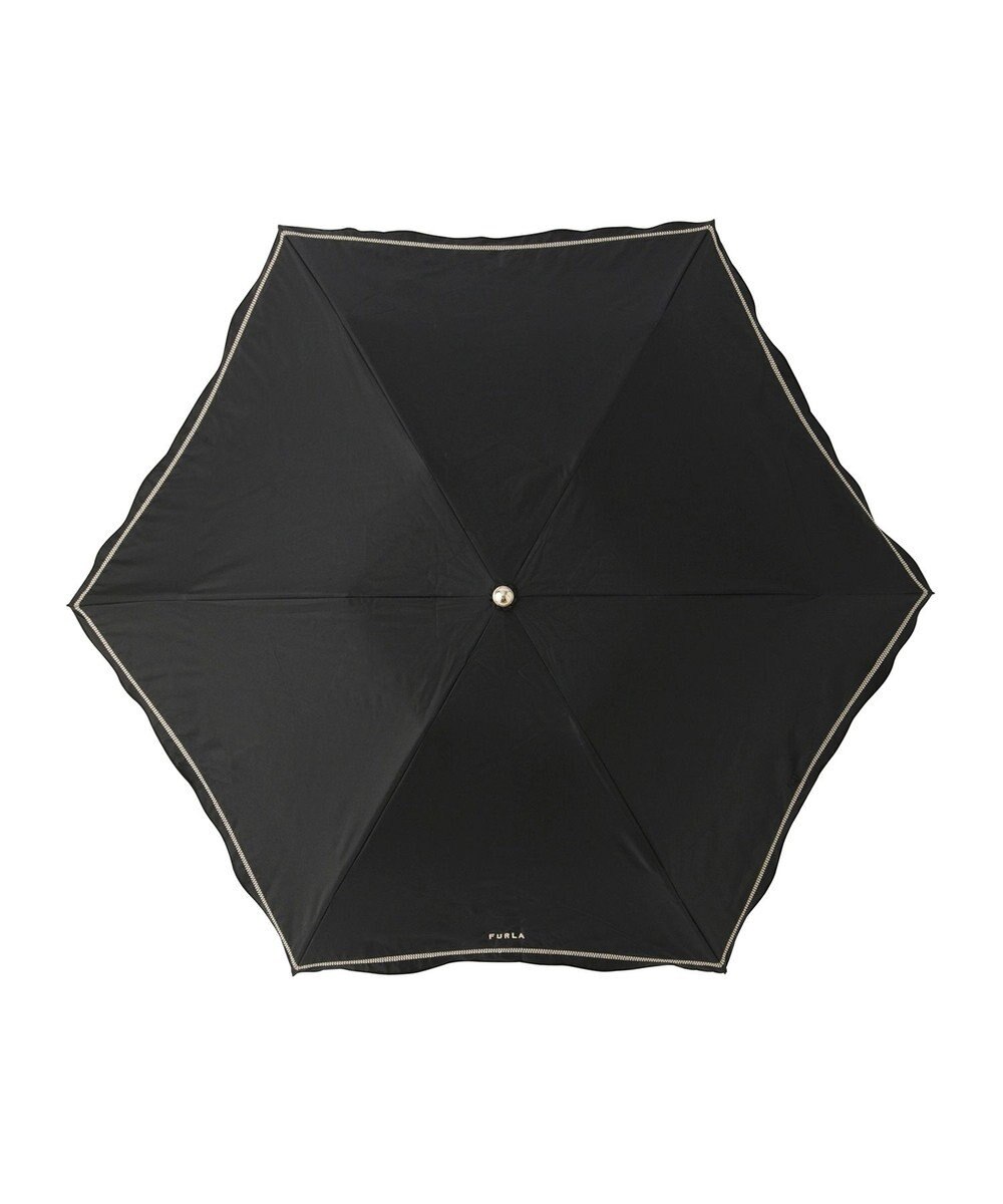 MOONBAT FURLA 晴雨兼用日傘 折りたたみ傘 ジッパー刺繍 ／遮光 遮熱 UV 