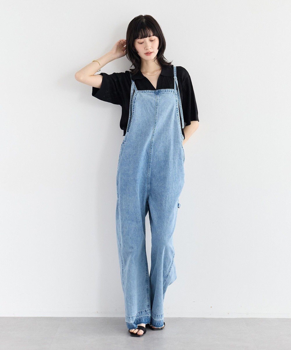 YECCA VECCA 綿麻デニムサロペット 