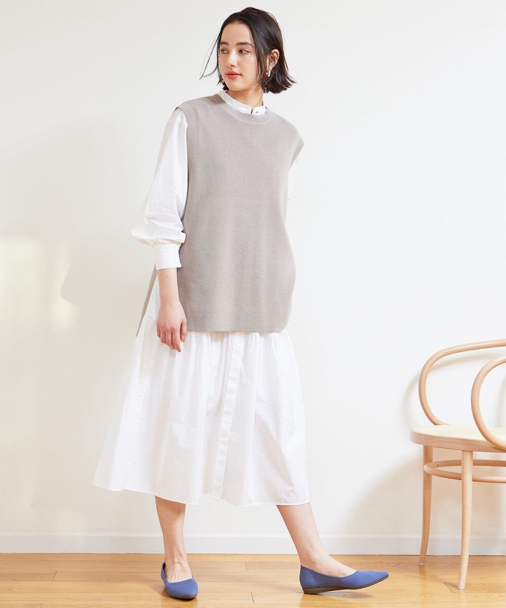 UNFILO 【抗菌防臭】片畔ニットベスト 