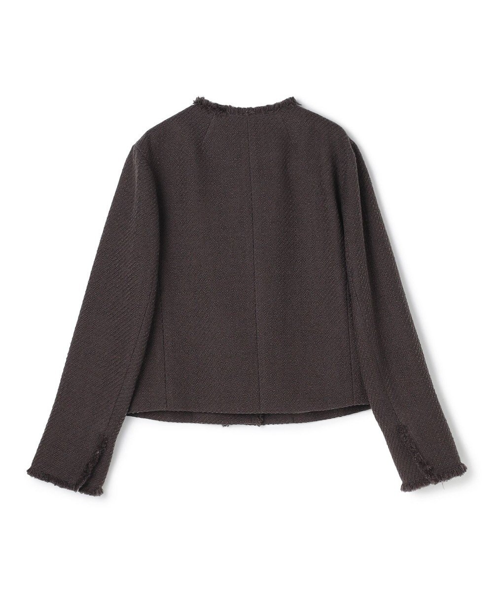 BEIGE， 【Oggi 10月号掲載】MULLIN / ウールツイードメタルボタンノーカラージャケット 