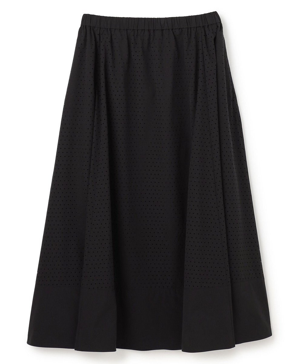 UNFILO L 【セットアップ着用可/ウエストゴム】FINE MOVE パンチング ドット スカート 