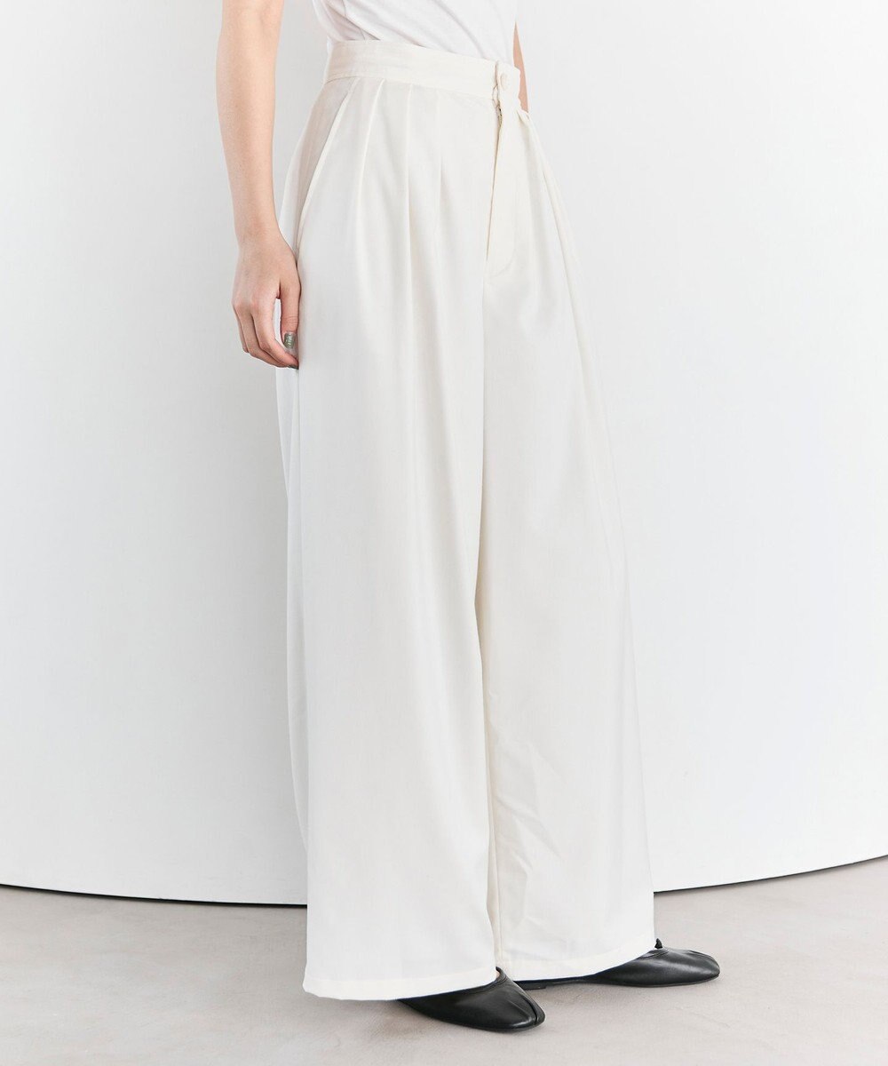 #Newans 【洗濯機可/しわになりにくい】ベリーワイドパンツ 