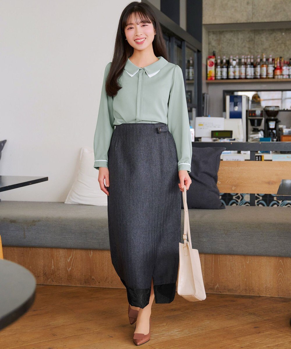 Tiaclasse レイヤードカラーブラウス 