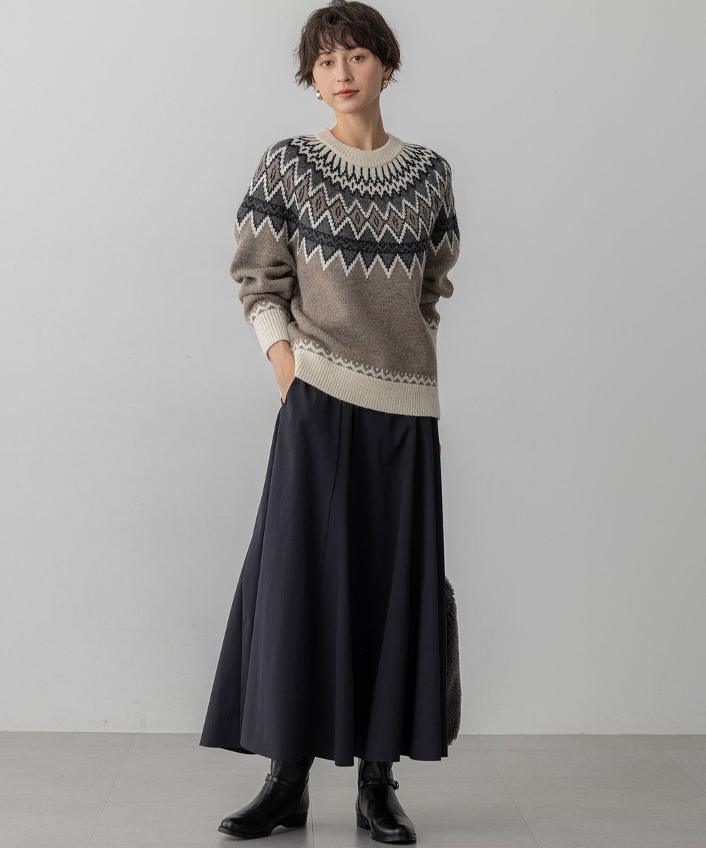 23区 L 【洗える】ストレッチタイプライター フレア スカート 