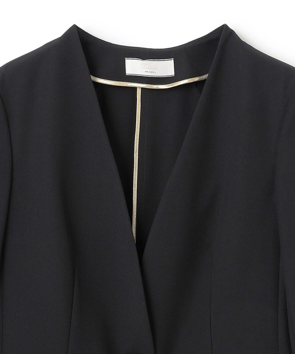 BEIGE， 【洗える・L-size】ALAINA / Vネックカラージャケット 