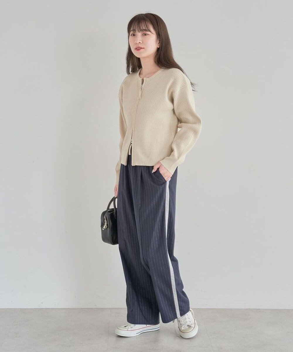 Green Parks ＺＩＰ付きニットカーディガン 