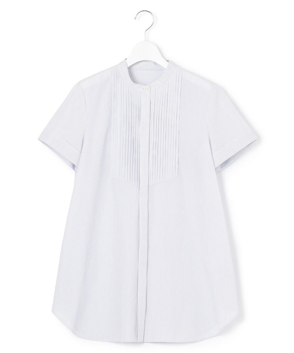 23区 L 【洗える】コットンポプリン ピンタック ブラウス 