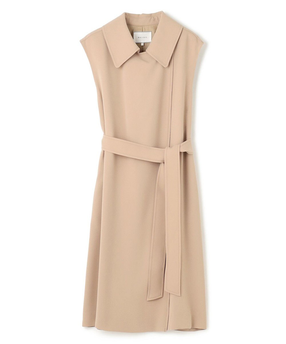 BEIGE， FLEUR / ラップデザインロングジレ 