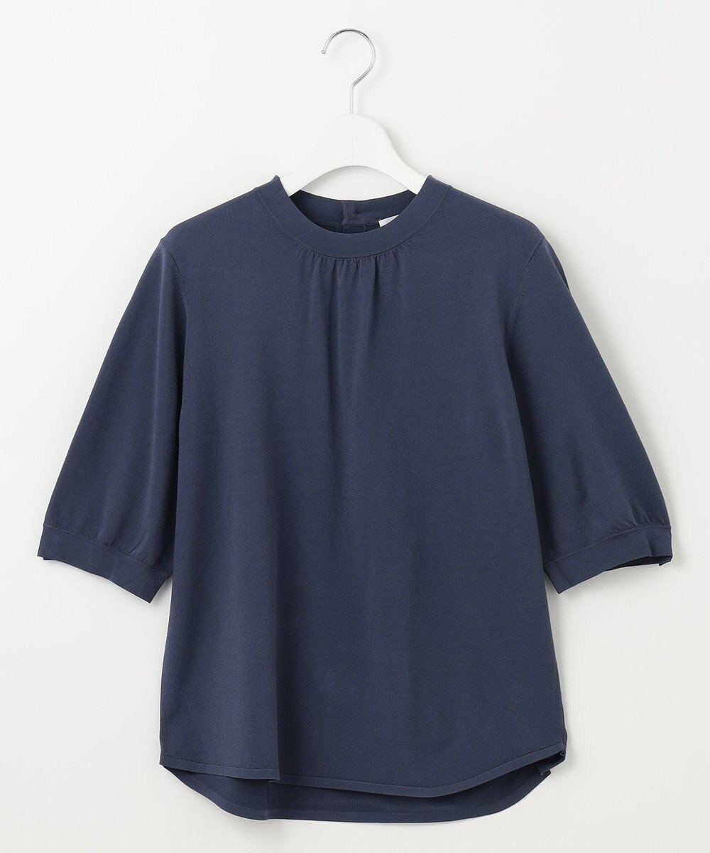 J.PRESS LADIES L 【洗える】レーヨンエリートストレッチ ギャザースリーブ ニット 