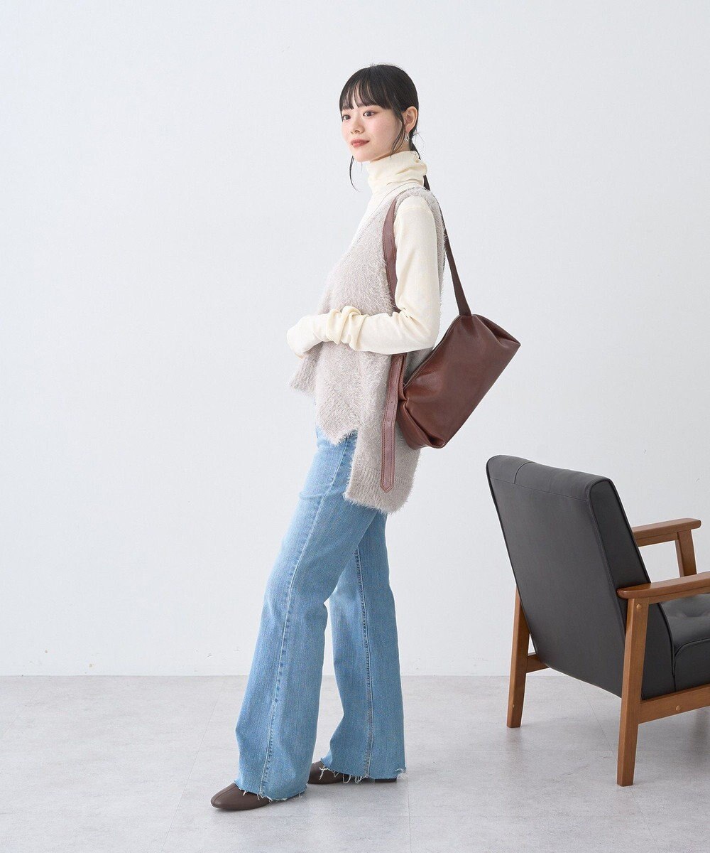 earth music&ecology リブタートルネックプルオーバー 