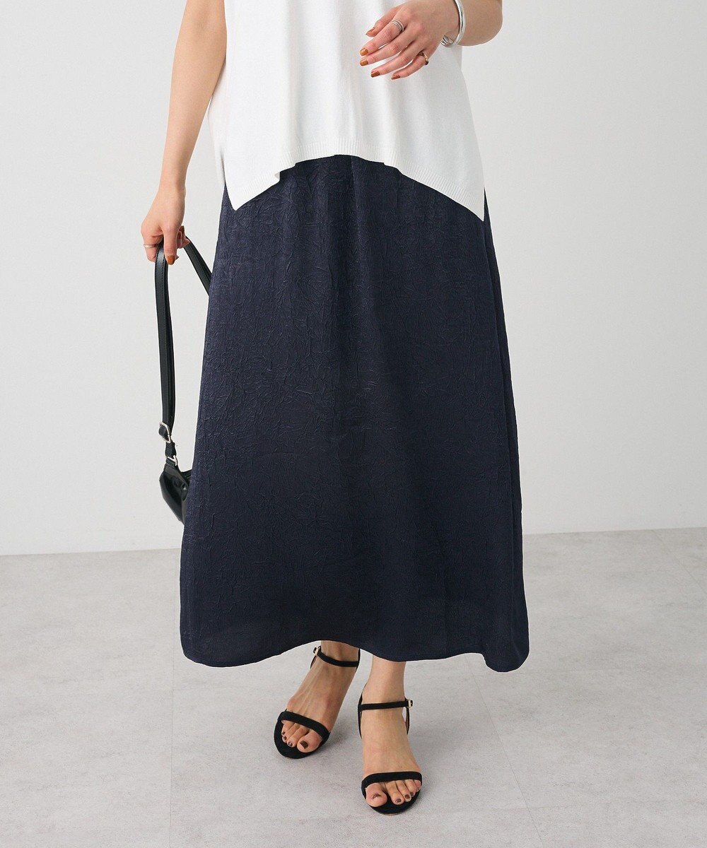 CRAFT STANDARD BOUTIQUE 光沢ワッシャースカート 