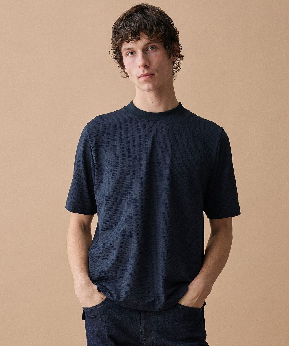 JOSEPH ABBOUD 【【イタリア素材/清涼】】ジャージーサッカー Tシャツ 