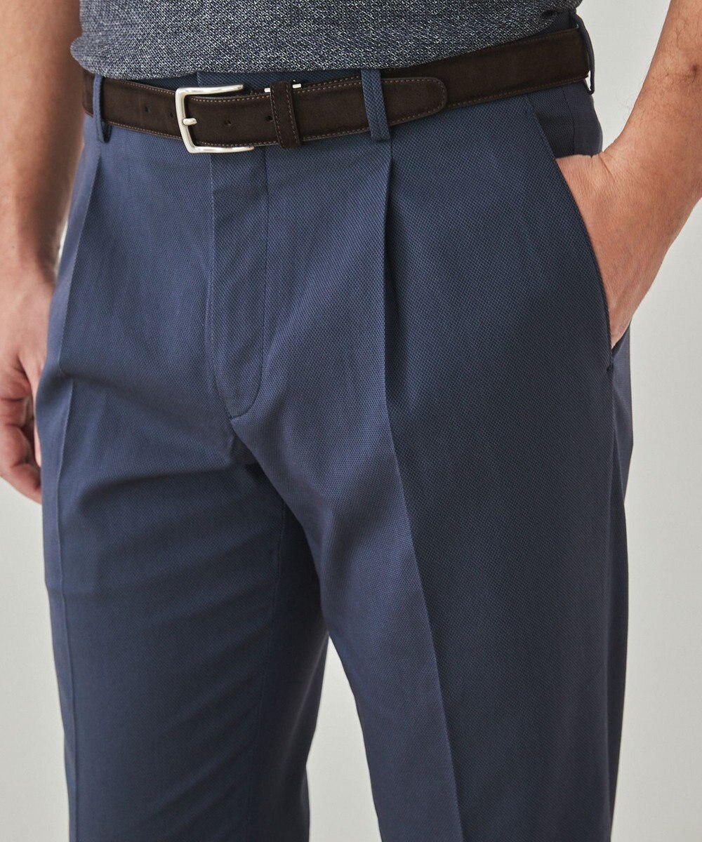 GOTAIRIKU 仕事で着られる綿パン【吸水速乾/ストレッチ/折り目加工】クールマックスコットンパンツ_1タック(25年モデル) 