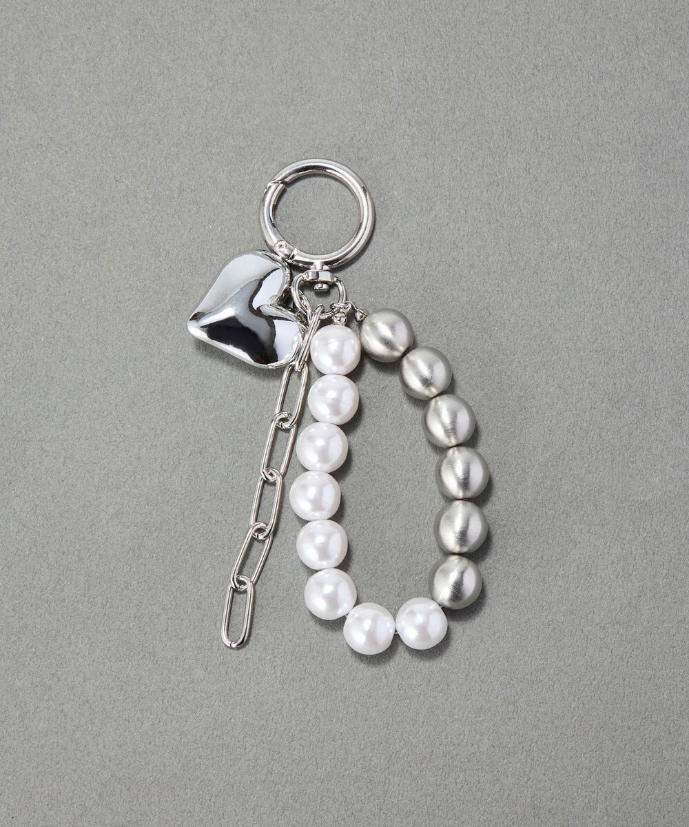 Phoebe ハートメタルボールバッグチャーム　シルバー 