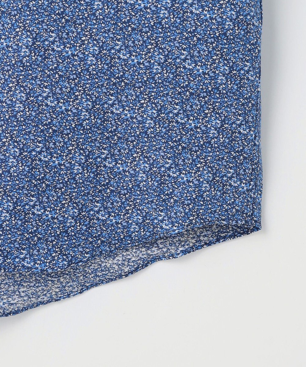 JOSEPH ABBOUD 【キングサイズ・清涼・リネンブレンド】コットンリネン ボイルフラワープリント 半袖シャツ 