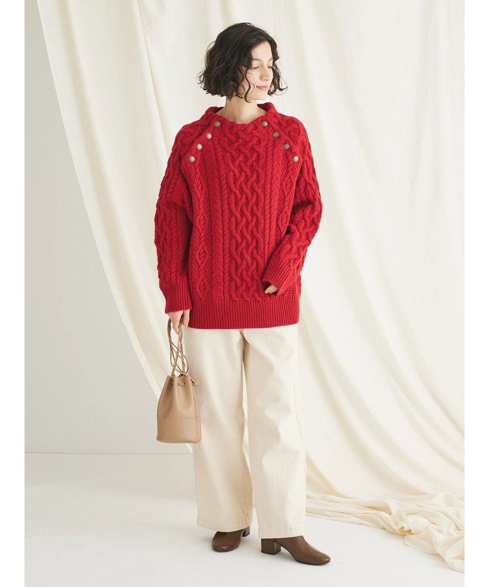 CRAFT STANDARD BOUTIQUE ラグランケーブルニットプルオーバー　 