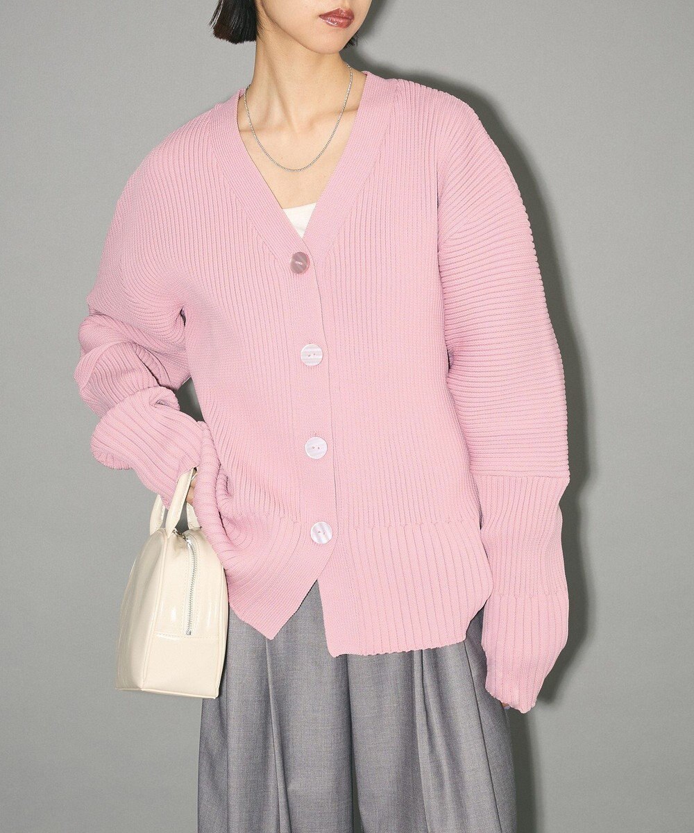 Green Parks リブニットカーディガン 