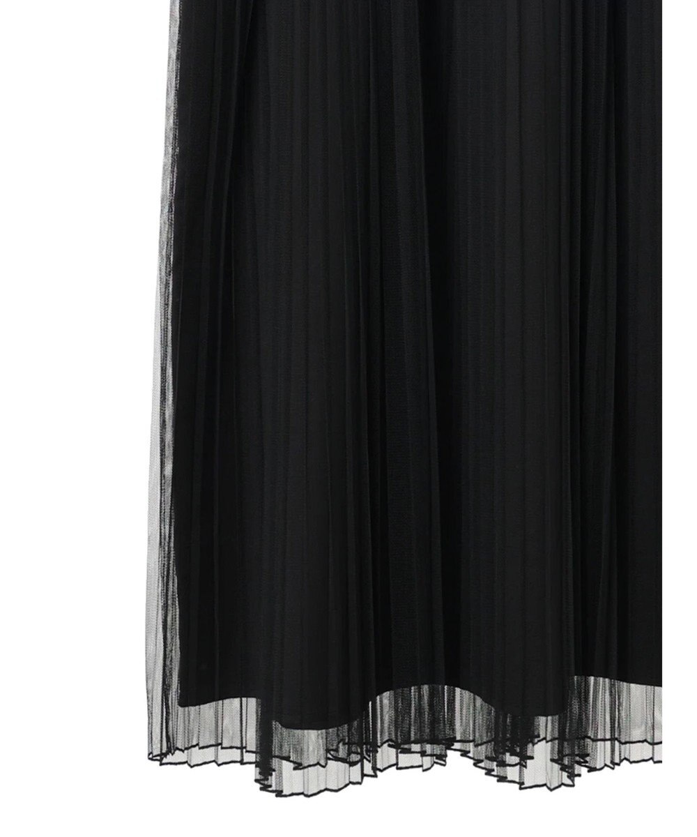 earth music&ecology レースチュールプリーツワンピース 