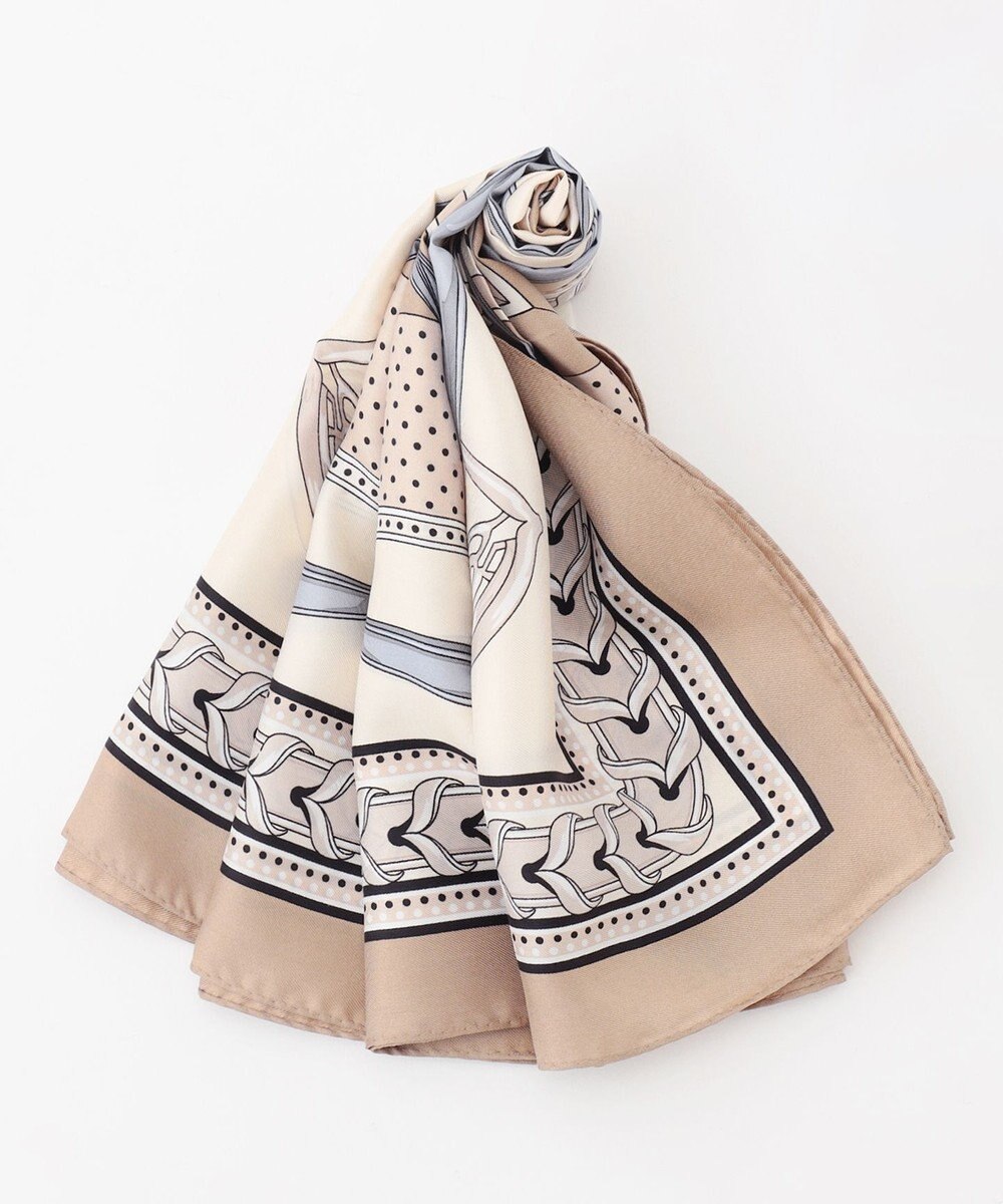 23区 ベルトモチーフ柄スカーフ 