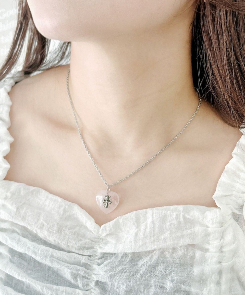 WEGO Lクロスハートネックレス 