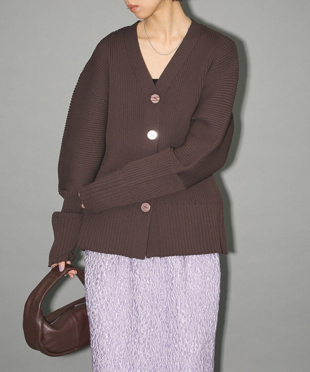 Green Parks リブニットカーディガン 