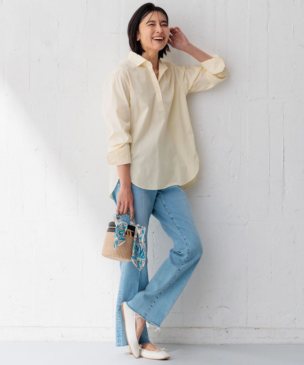 23区 L 【Oggi4月号掲載/洗える】CANCLINI スキッパー シャツ 