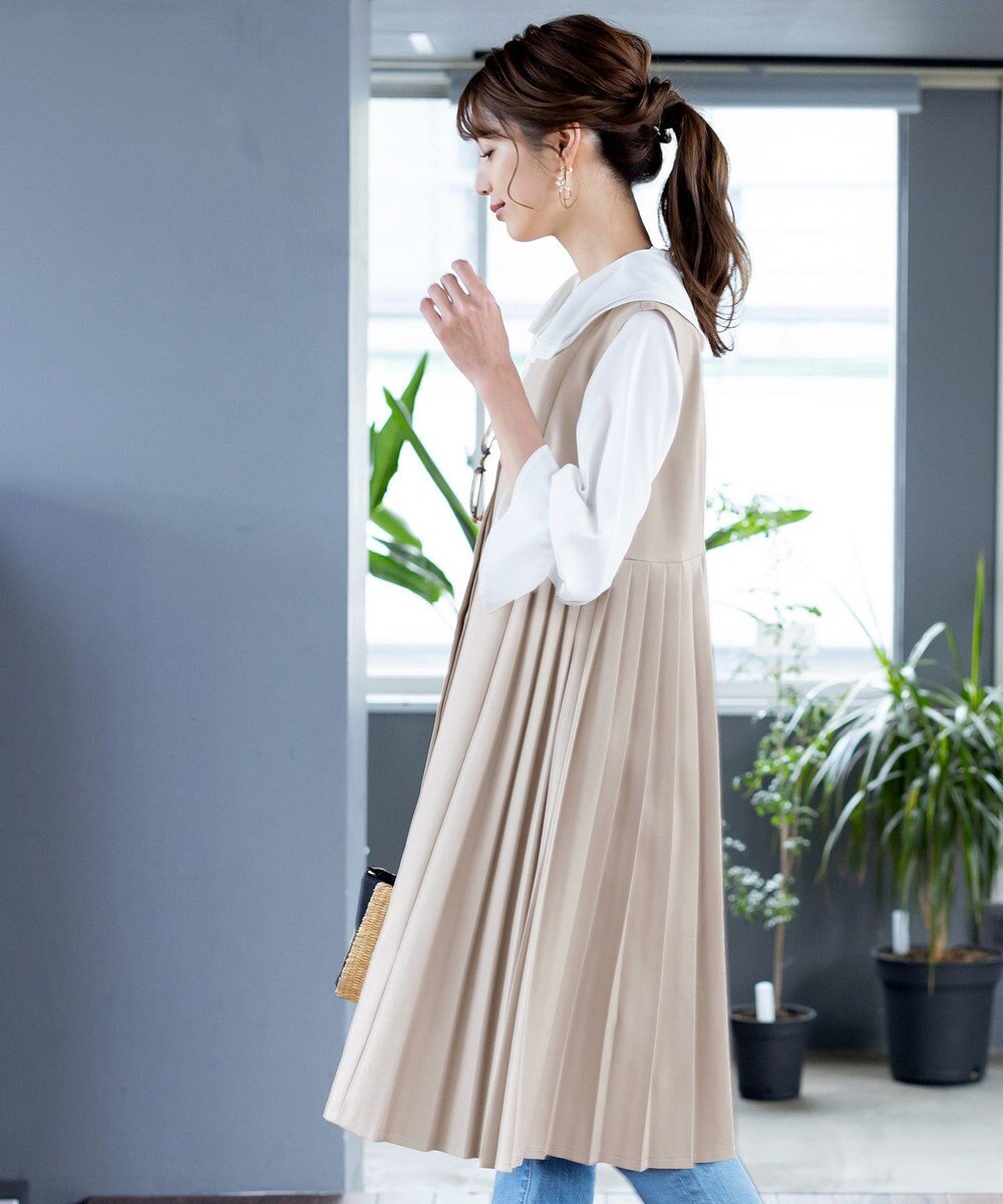 Tiaclasse L 【洗える】ジレワンピース 