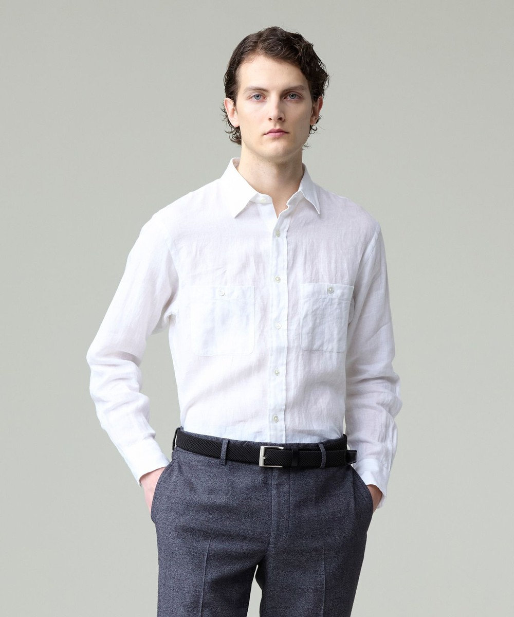 J.PRESS MEN 【洗える】リネントロピカル シャツ / レギュラー 