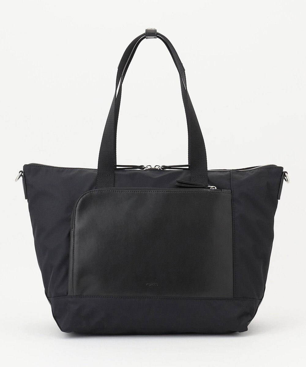 Y'SACCS ナイロン×リサイクルレザー　コンビマルチトート 