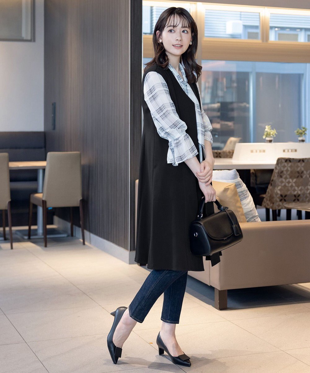 Tiaclasse L 【洗える】ジレワンピース 