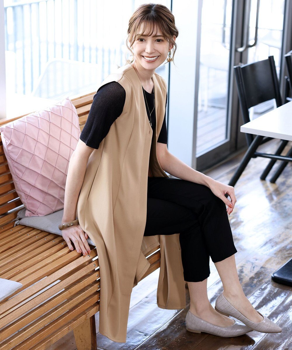 Tiaclasse L 【洗える】ジレワンピース 